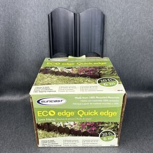Suncast Eco Edge Quick Edge Lawn Edging 19pc Interlocking Black Sections Garden